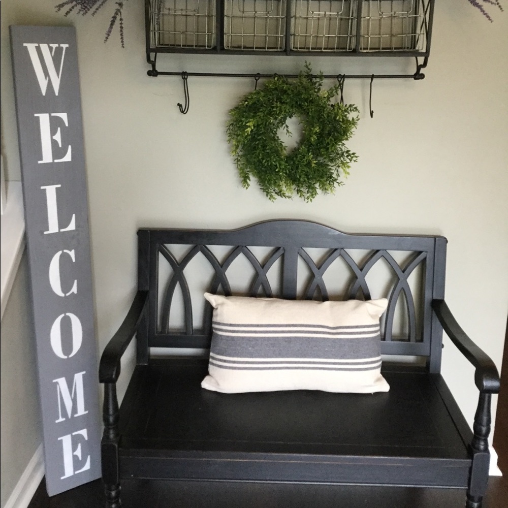 Gray Welcome Sign Farmhouse Rustic Sign Wood Sign
